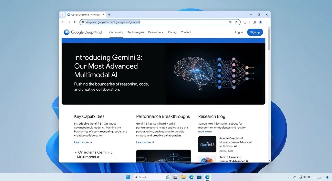A leaked image from Nano Banana 2 showing a fake Gemini 3.0 announcement page.